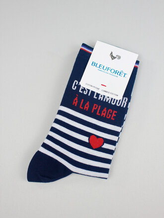 Bleuforet Love at the Beach Cotton Sock