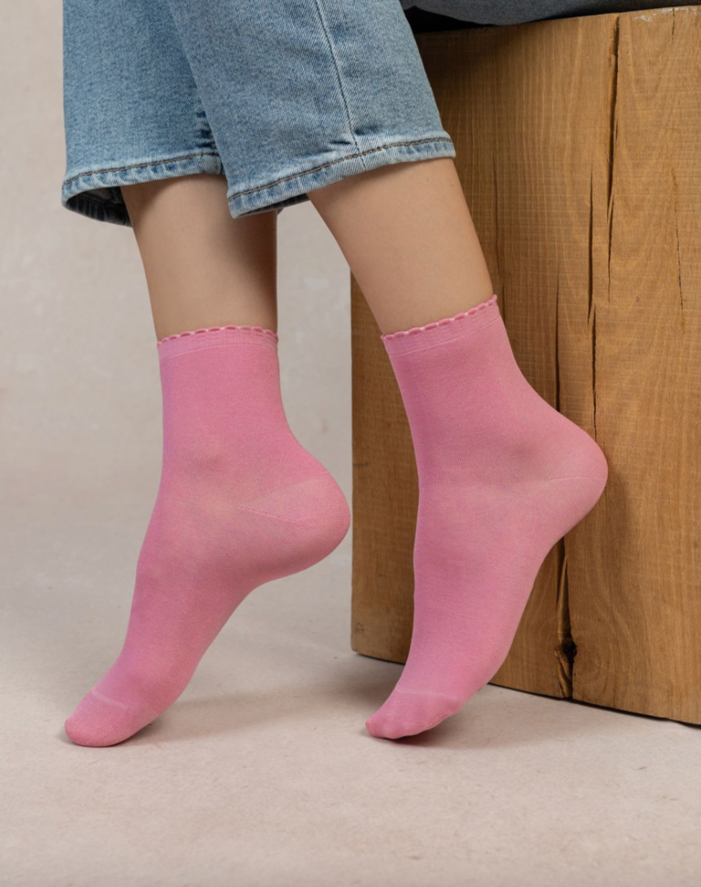 Bleuforet Cotton Rickrack Top Band Sock