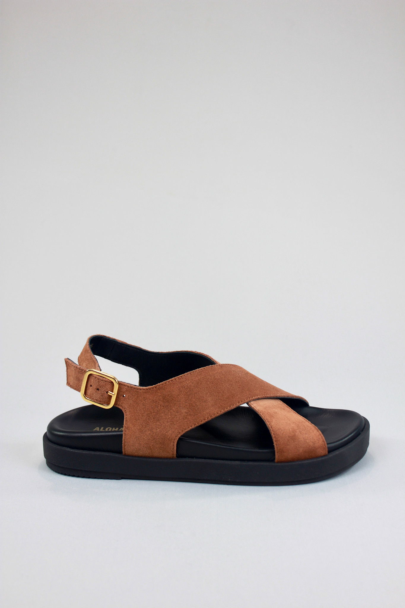 【PORTERNA】More suede sandals ALOHAS - Nico Sandal - Brown Suede - Footloose Shoes