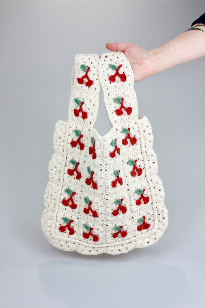 Hansel from Basel Cherries Crochet Shopper Bag