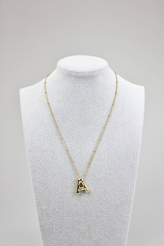 Lua + Sol Helium Initial "A" Necklace