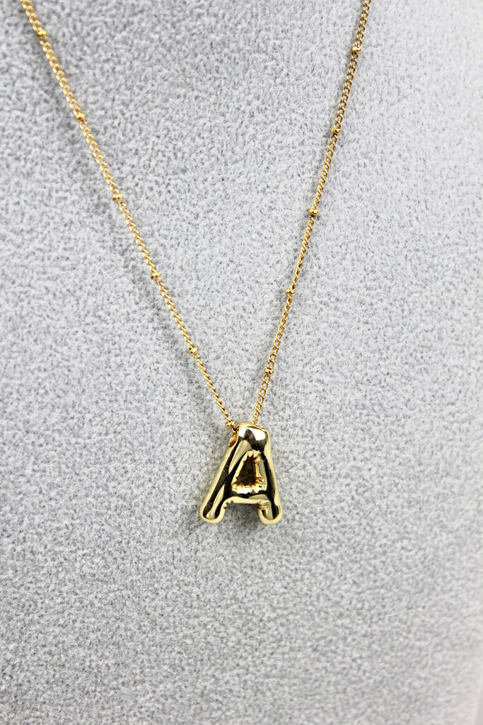 Lua + Sol Helium Initial "A" Necklace