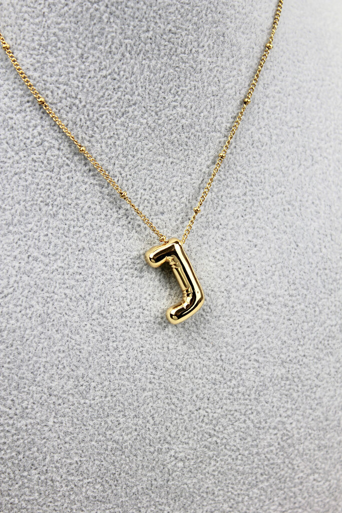 Lua + Sol Helium Initial "J" Necklace