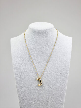 Lua + Sol Helium Initial "J" Necklace