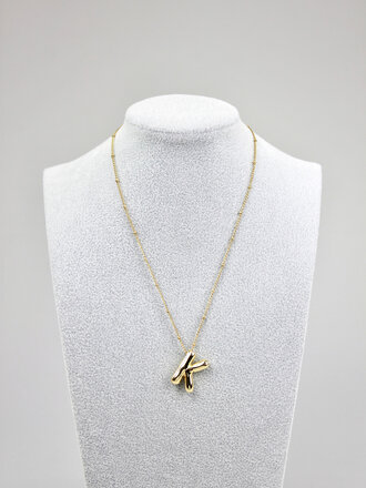 Lua + Sol Helium Initial "K" Necklace
