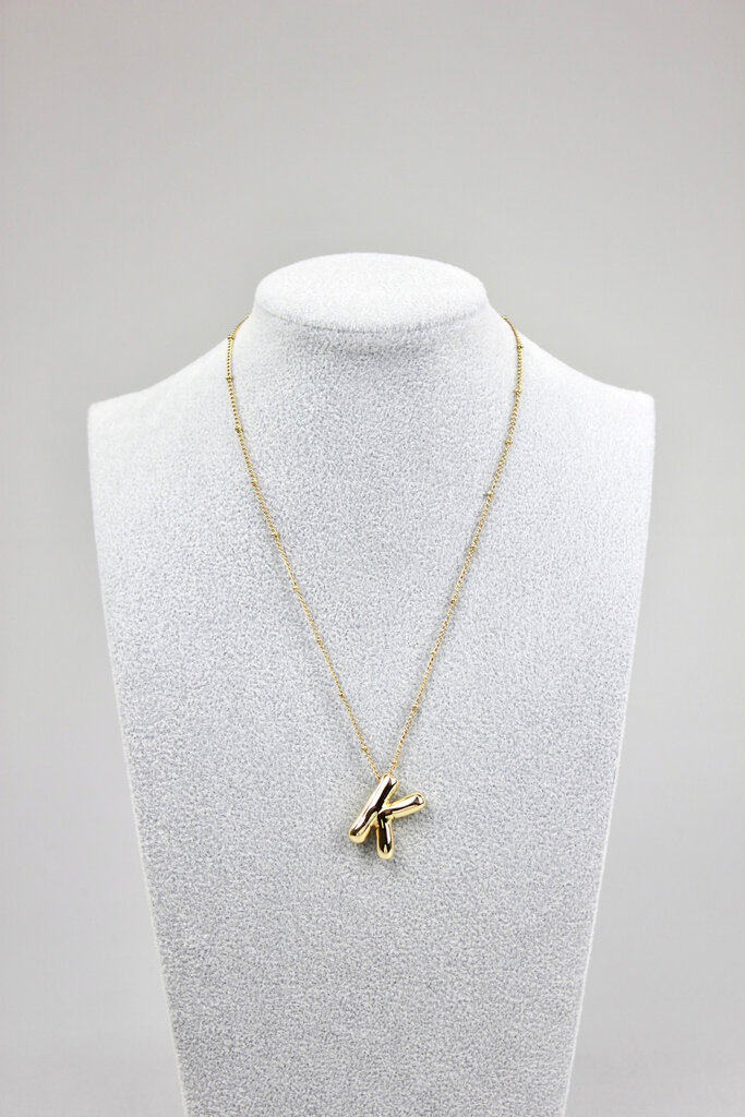 Lua + Sol Helium Initial "K" Necklace
