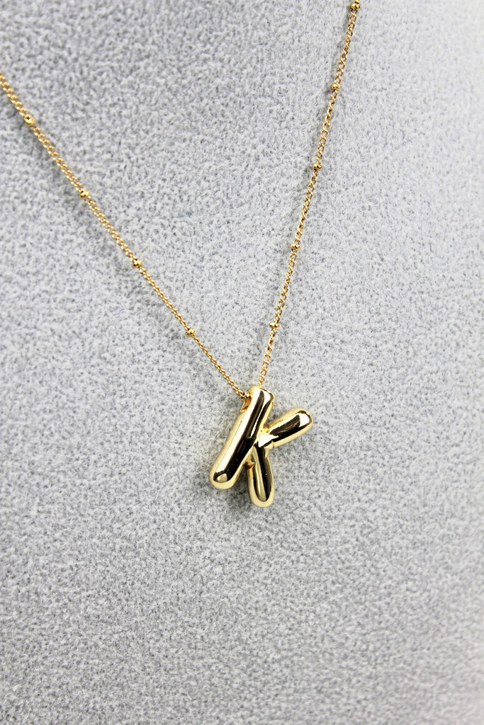 Lua + Sol Helium Initial "K" Necklace