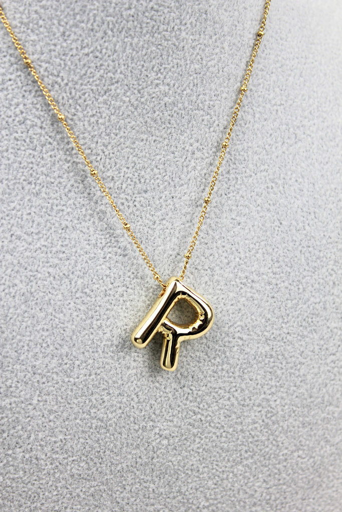 Lua + Sol Helium Initial "R" Necklace
