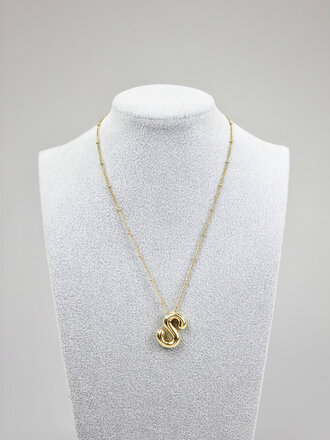 Lua + Sol Helium Initial "S" Necklace