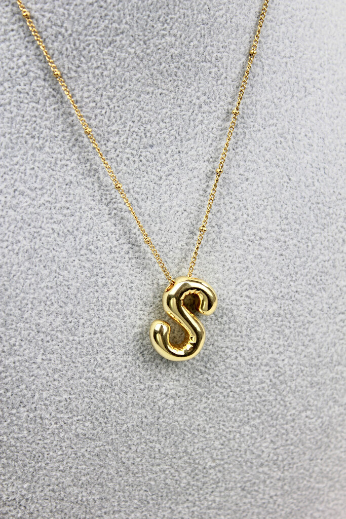 Lua + Sol Helium Initial "S" Necklace