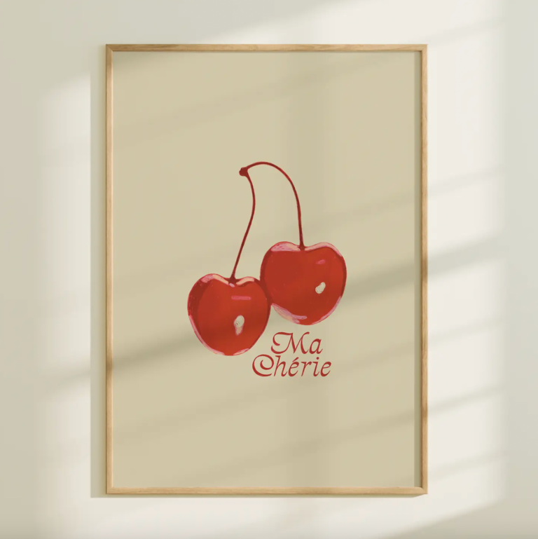 Artbaby & Co. Ma Cherie Cherry Art Print