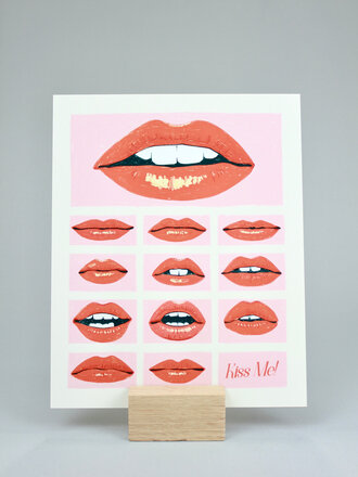Artbaby & Co. Kiss Me! 1970's Lips Art Print