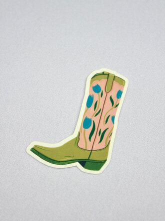 Artbaby & Co. Floral Cowgirl Boot Sticker