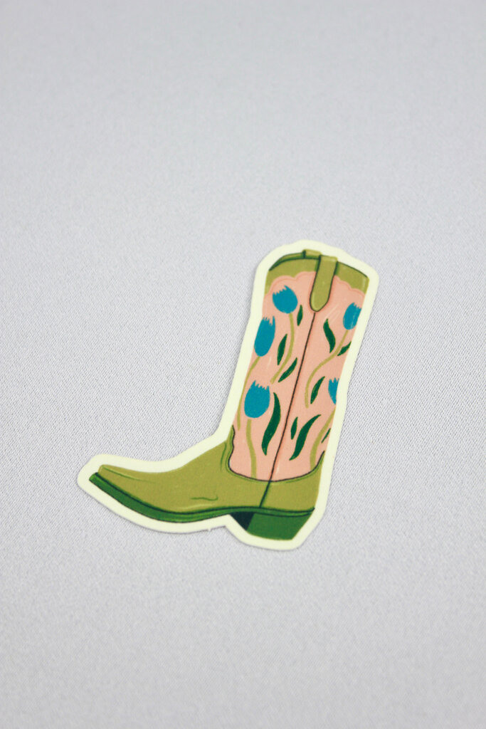 Artbaby & Co. Floral Cowgirl Boot Sticker