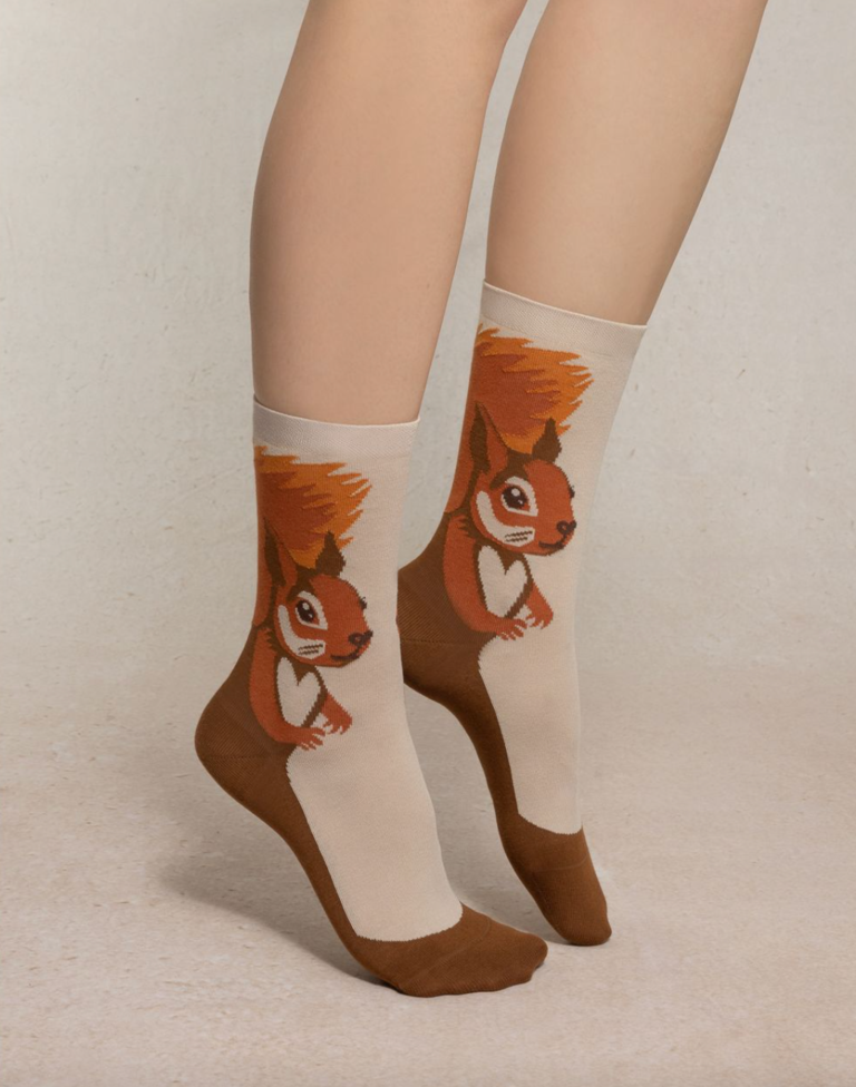 Bleuforet Squirrel Cotton Sock
