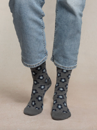 Bleuforet Flower Fine Wool Sock