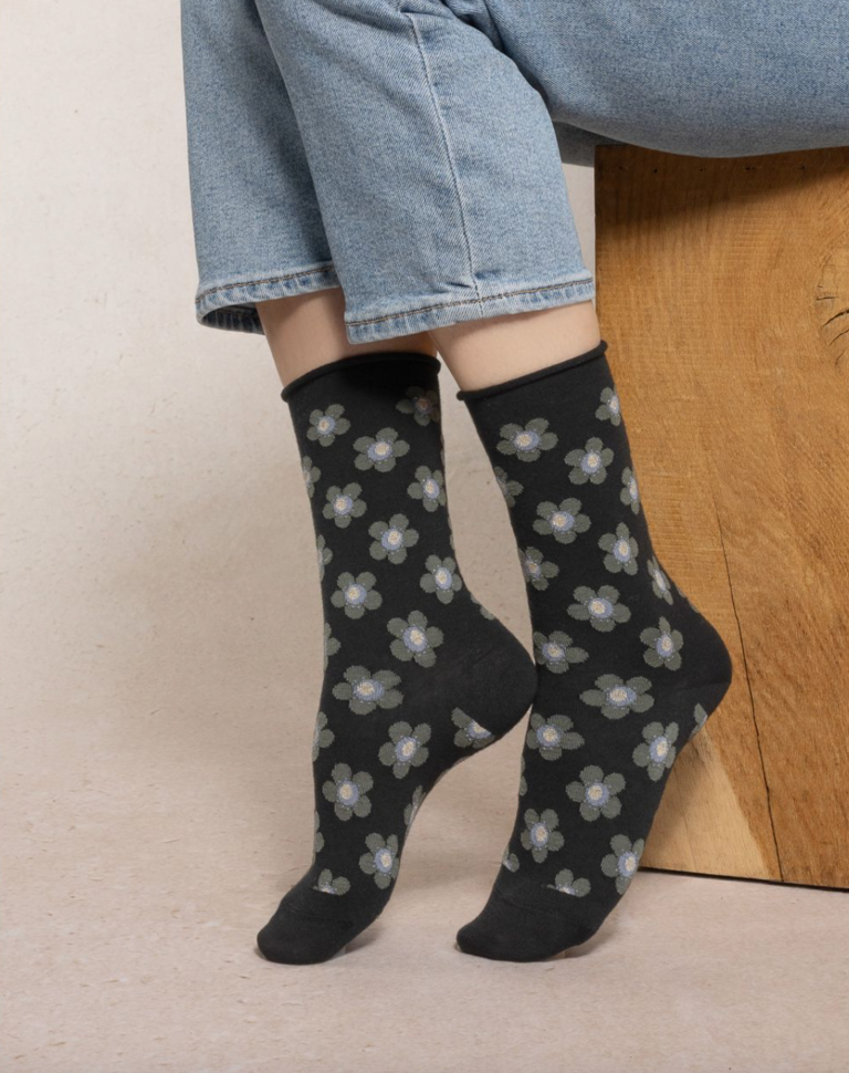 Bleuforet Flower Fine Wool Sock