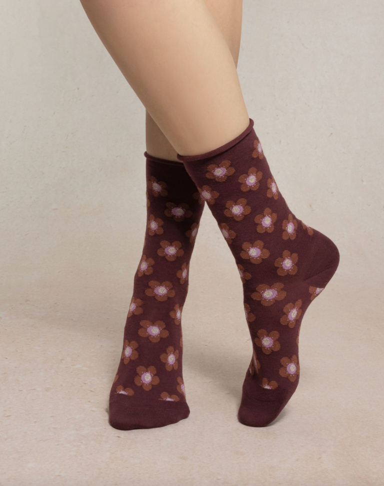 Bleuforet Flower Fine Wool Sock