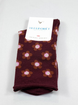 Bleuforet Flower Fine Wool Sock