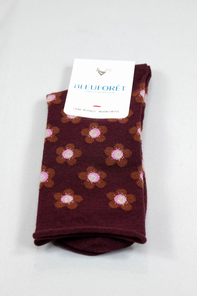 Bleuforet Flower Fine Wool Sock