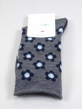 Bleuforet Flower Fine Wool Sock