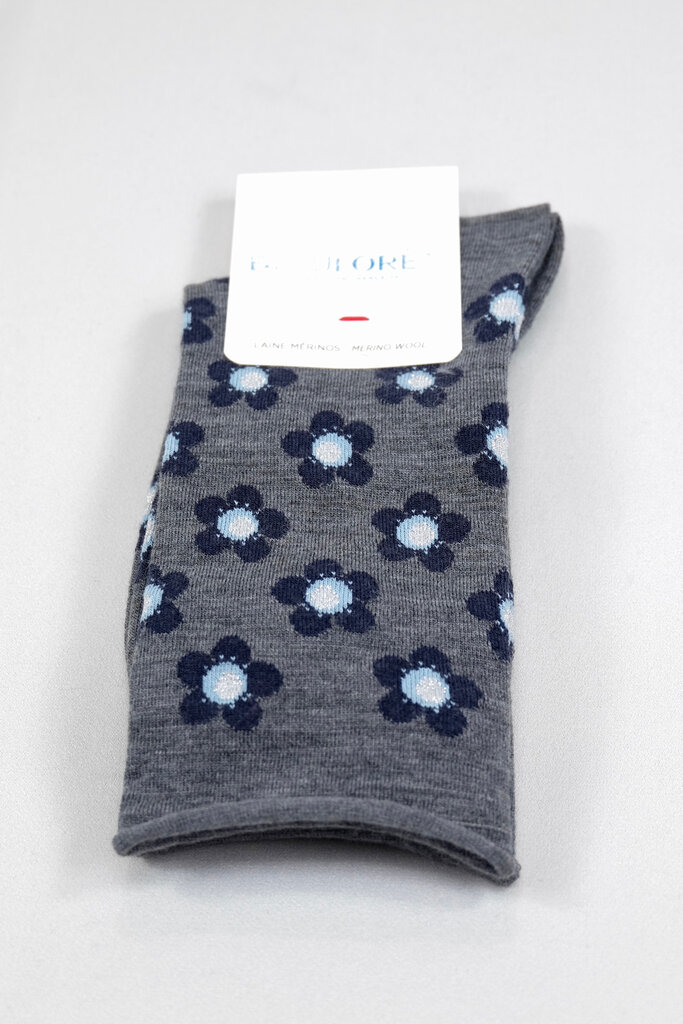 Bleuforet Flower Fine Wool Sock