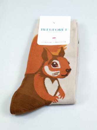 Bleuforet Squirrel Cotton Sock