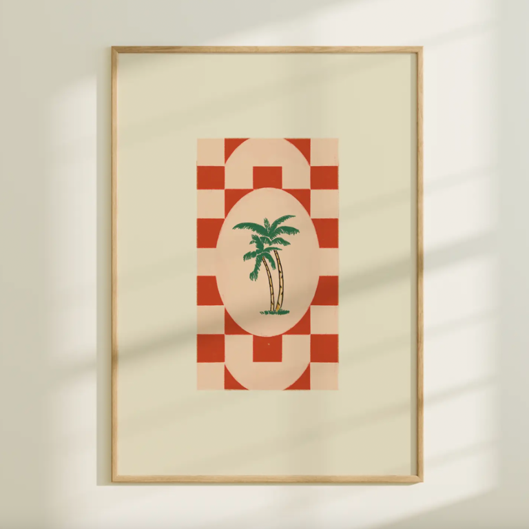 Artbaby & Co. Palm Tree Tile Art Print