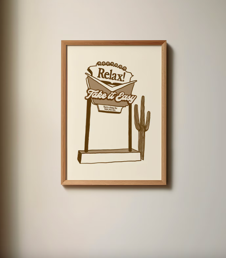 Artbaby & Co. Vintage Western Motel Art Print