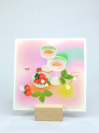 Artbaby & Co. Strawberry Rainbow Cocktail Art Print