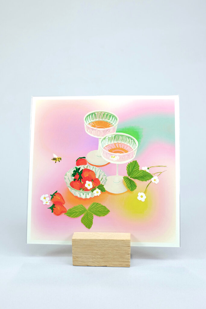 Artbaby & Co. Strawberry Rainbow Cocktail Art Print