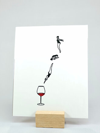 Artbaby & Co. Red Wine Dive Art Print
