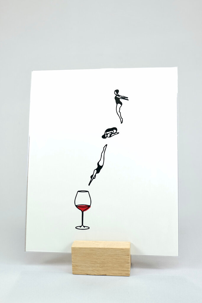 Artbaby & Co. Red Wine Dive Art Print