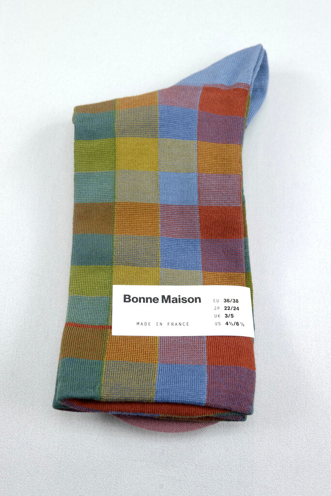Bonne Maison Plaid Sock
