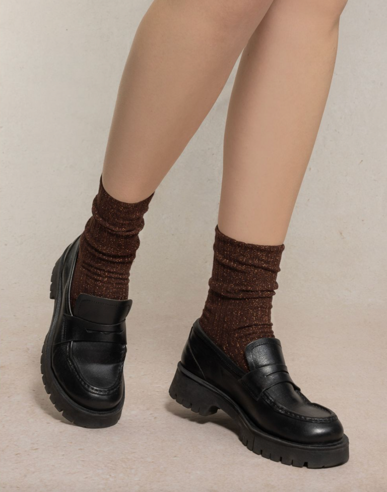 Bleuforet Ribbed Lurex Sock