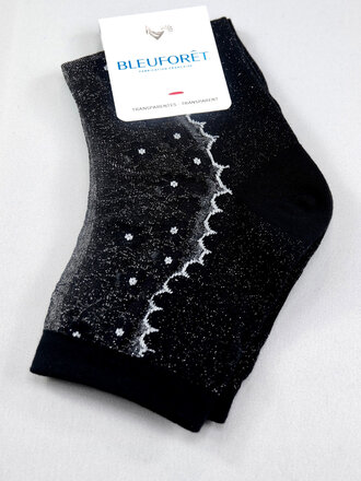 Bleuforet Little Flowers Sheer Ankle Sock