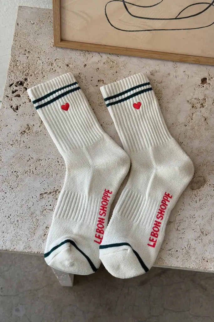 Le Bon Shoppe Embroidered Boyfriend Socks
