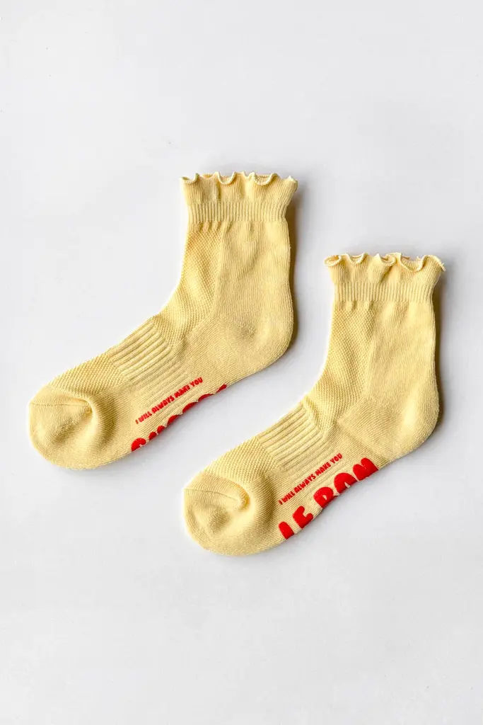 Le Bon Shoppe Ruffled Hugger Crew Socks