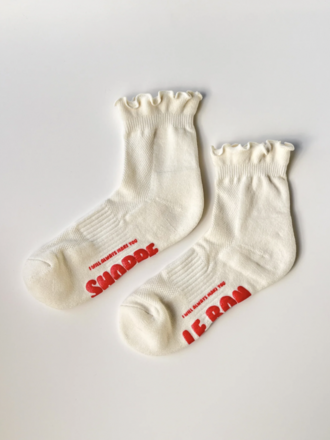 Le Bon Shoppe Ruffled Hugger Crew Socks