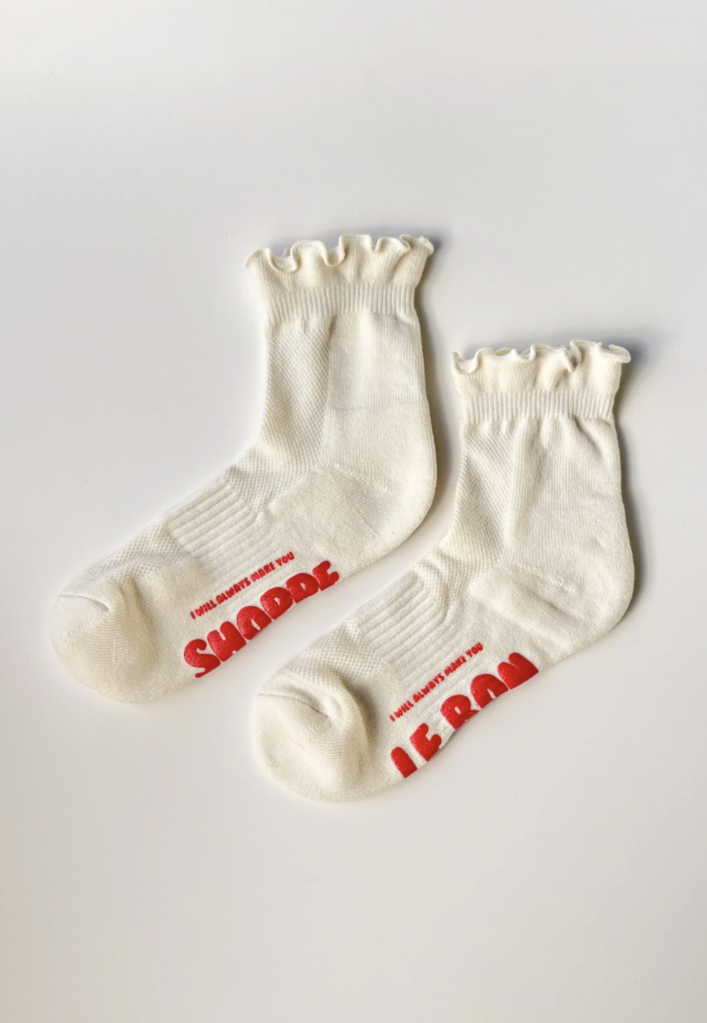 Le Bon Shoppe Ruffled Hugger Crew Socks