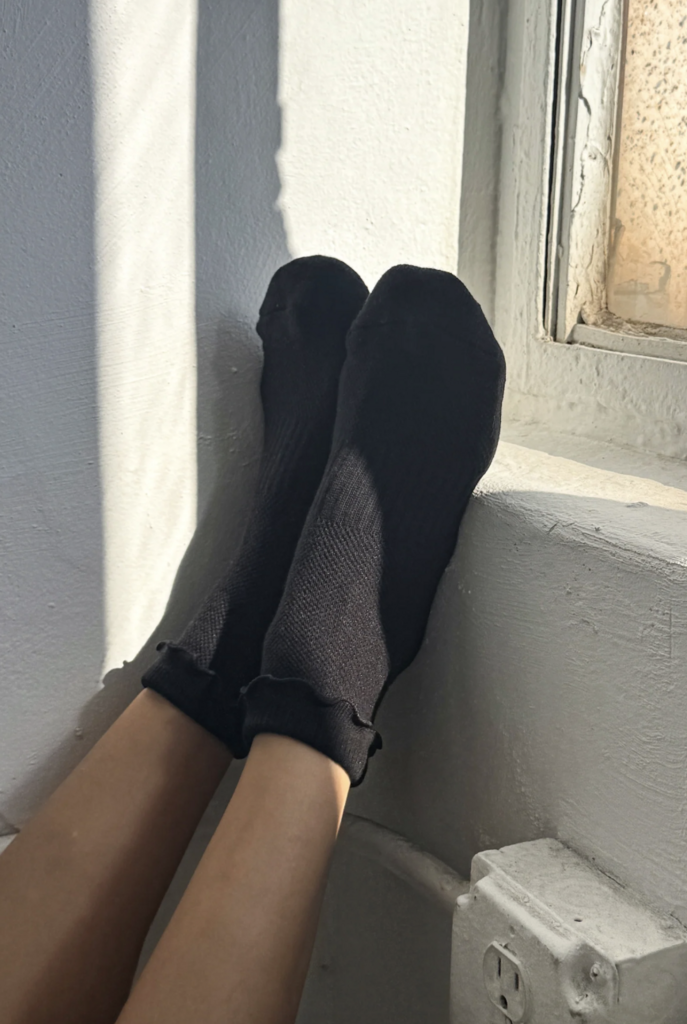 Le Bon Shoppe Ruffled Hugger Crew Socks