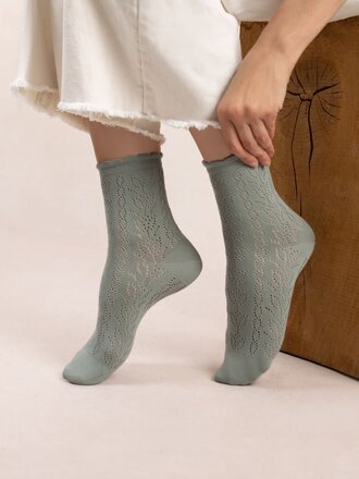 Bleuforet Open Work Cob Pattern Ankle Sock