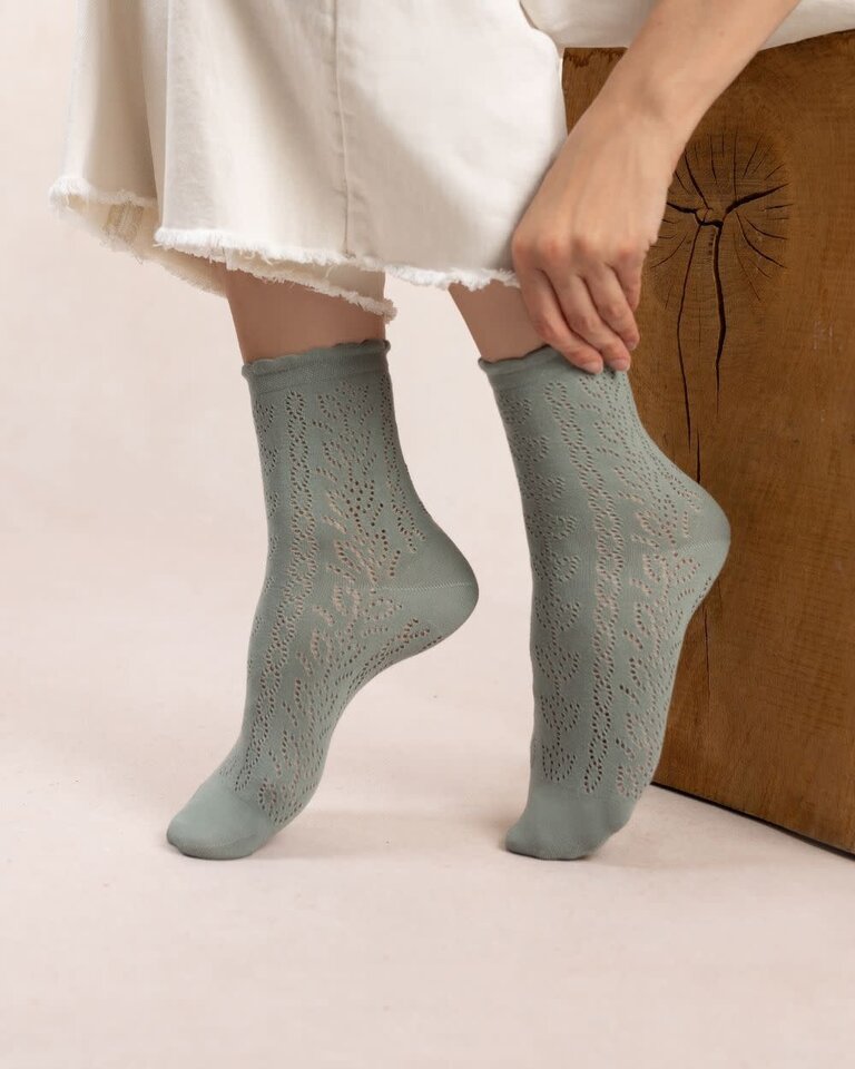Bleuforet Open Work Cob Pattern Ankle Sock