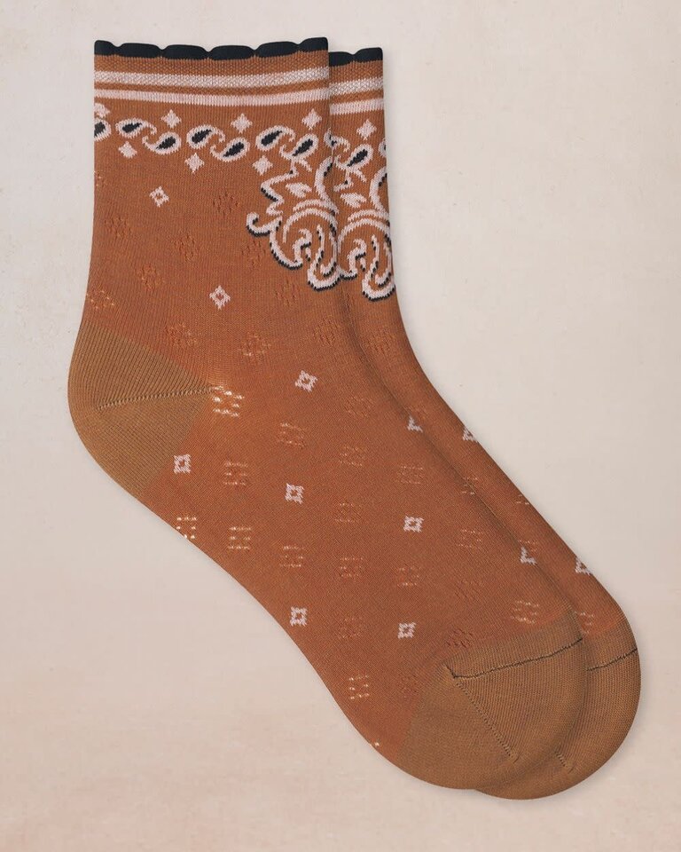 Bleuforet Ankle Socks With Bandana Pattern