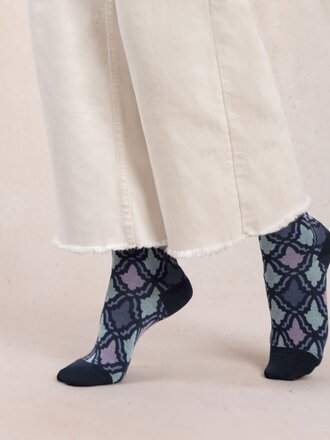 Bleuforet Mosaic Pattern Cotton Socks