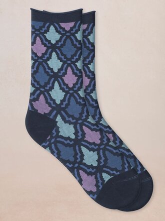 Bleuforet Mosaic Pattern Cotton Socks