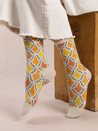 Bleuforet Mosaic Pattern Cotton Socks