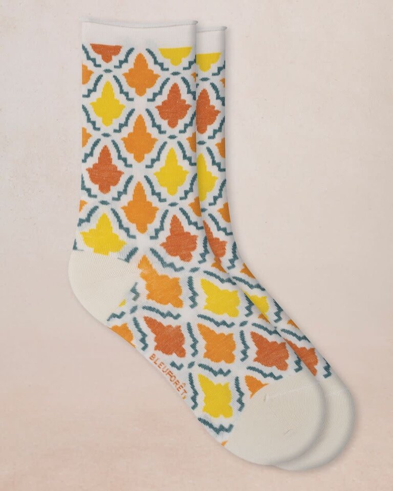 Bleuforet Mosaic Pattern Cotton Socks