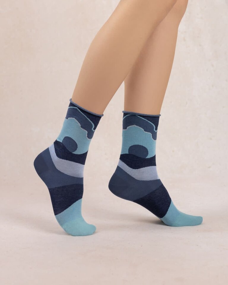 Bleuforet Dunes Pattern Cotton Socks