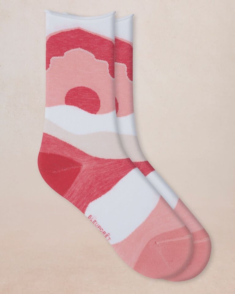 Bleuforet Dunes Pattern Cotton Socks